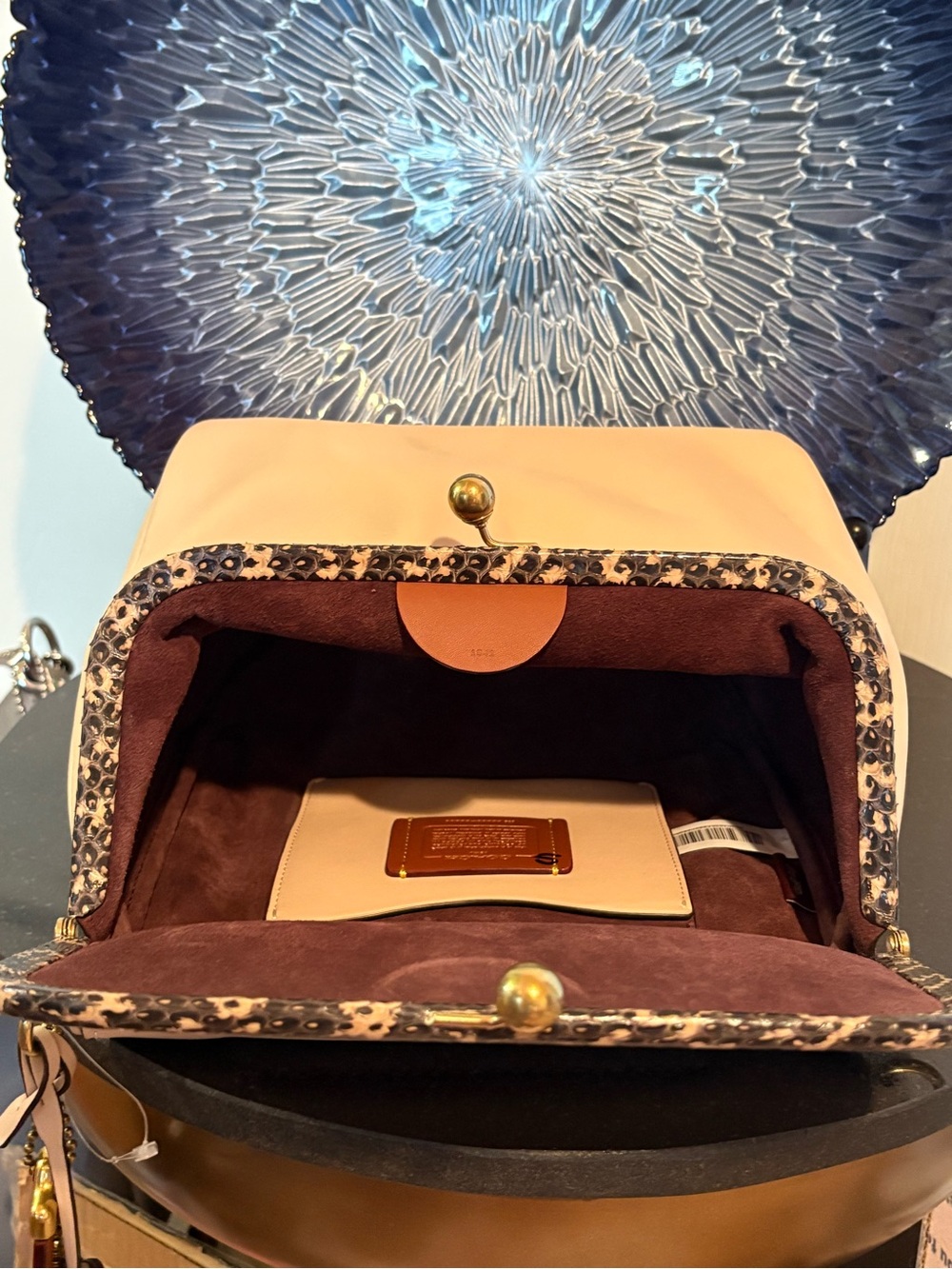 Coach 1941 SAMPLE Rider Bag 24 in Neutral Snakeskin Leather - Picture 13 of 16